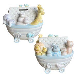 Baby Nursery Noah's Ark Piggy Bank, In Excellent Condition